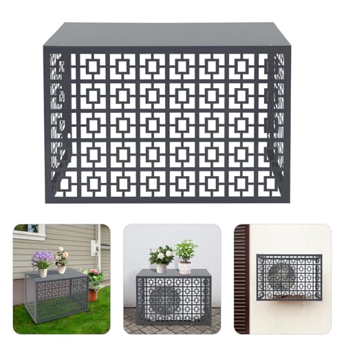 Ageanbri Aluminum Alloy Air Conditioner Freestanding Louvered Space Divider Air Conditioner Fence Outdoor Metal Privacy Fence Cover for Different