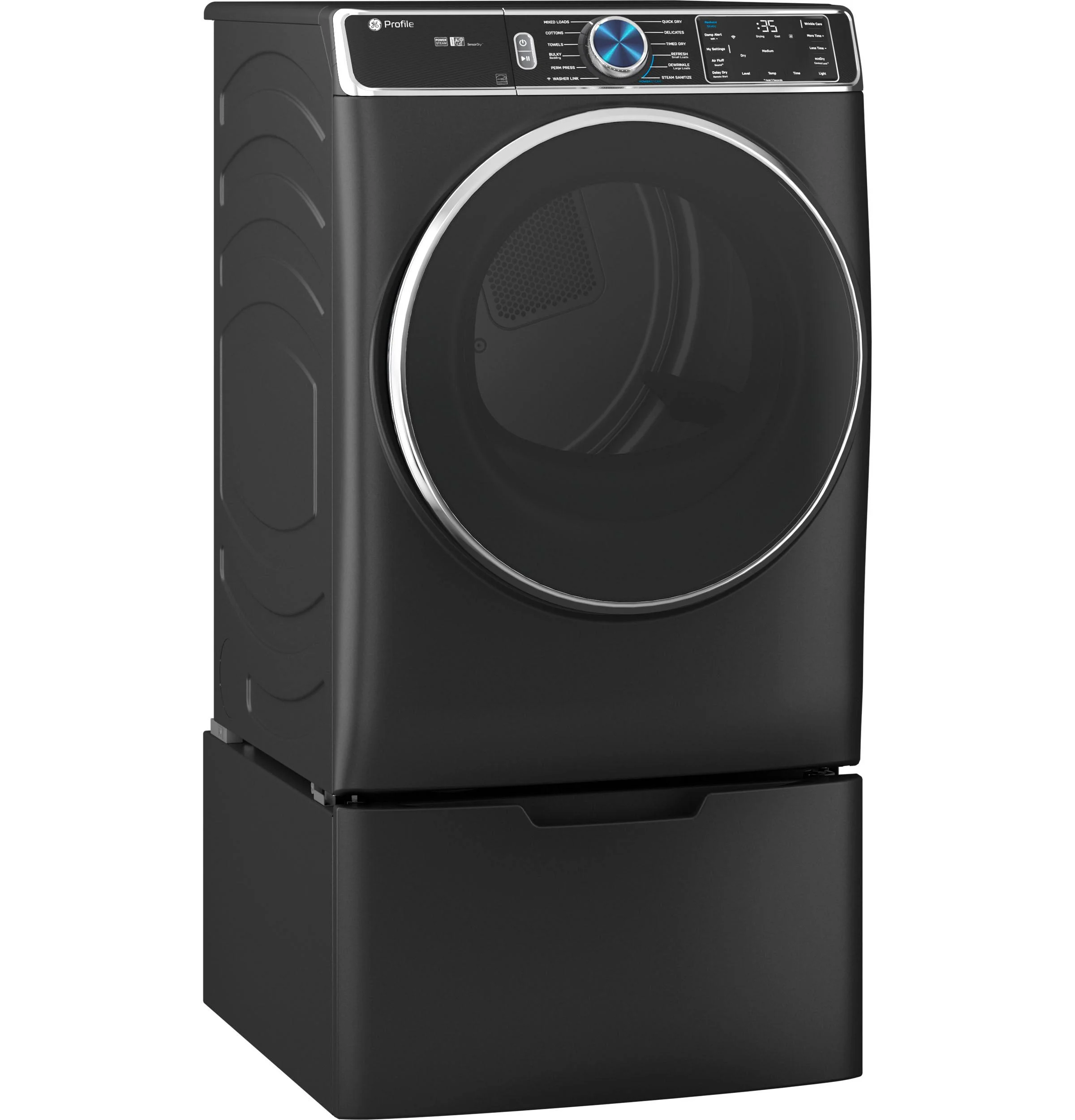 Ge Profile Pfd95gspt 28" Wide 7.8 Cu. Ft. Energy Star Certified Gas Dryer - Carbon