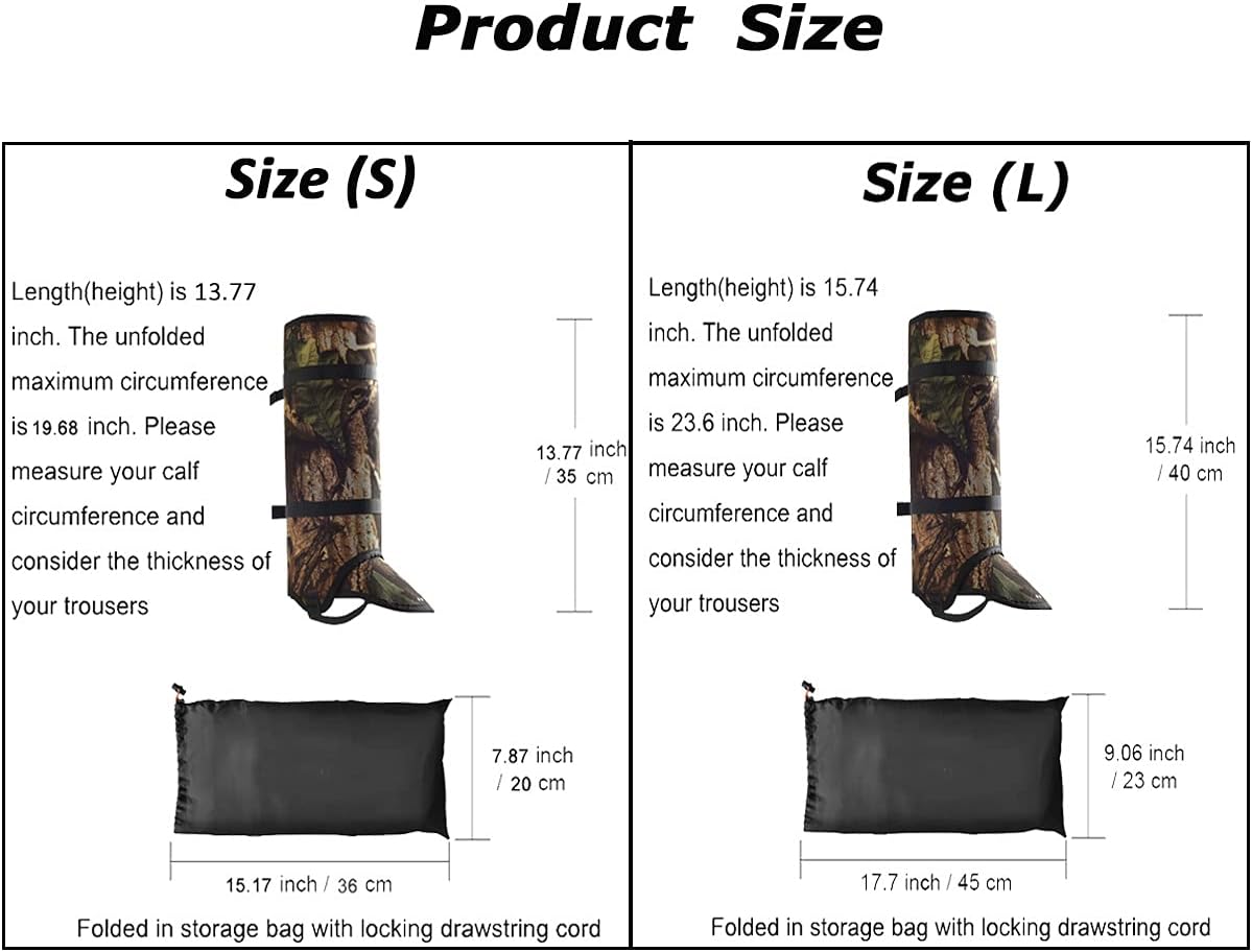 ROCKPUTTEE Snake Guardz Gaiters Snake Shield Protects Against Anti-Snake Bites Rattlesnakes Waterproof for Hunting, Camping, Hiking, Outdoors