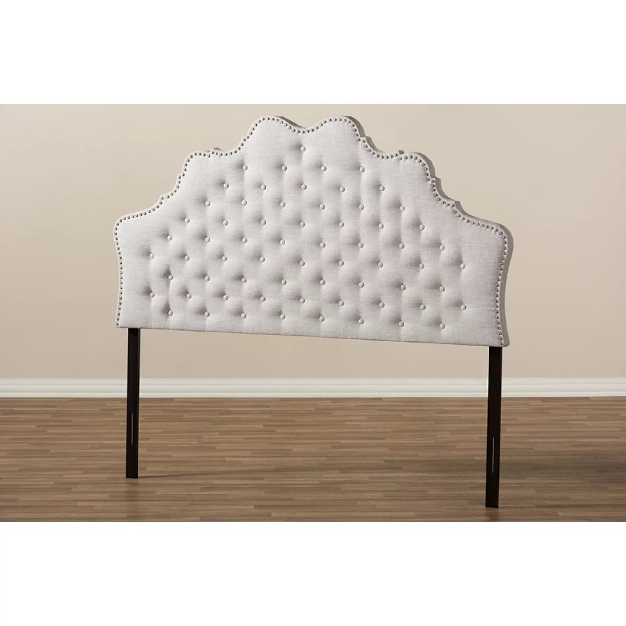 Baxton Studio Hilda Modern and Contemporary Greyish Beige Fabric Full Size Headboard,Wholesale Interiors