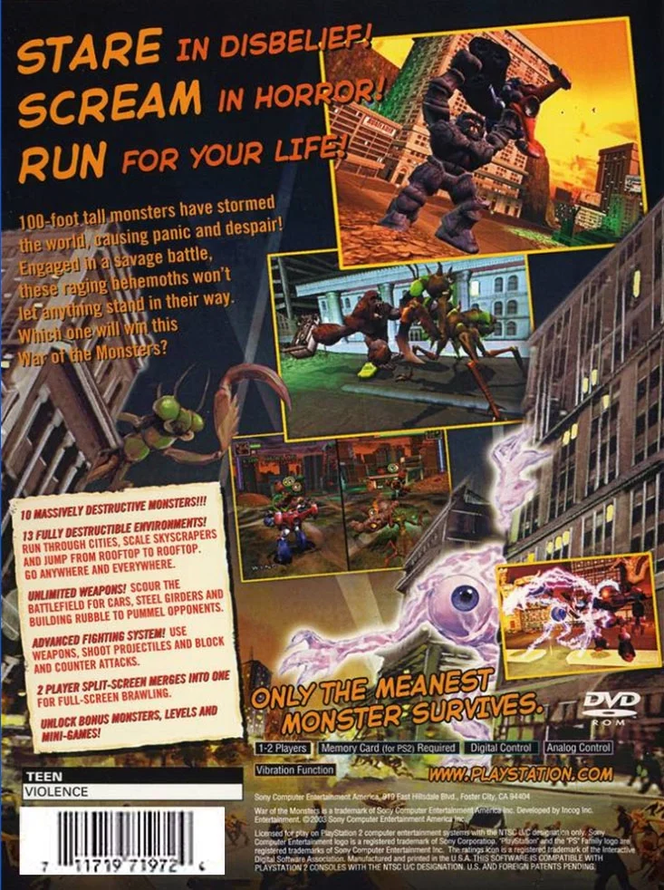 War of the Monsters - PlayStation 2