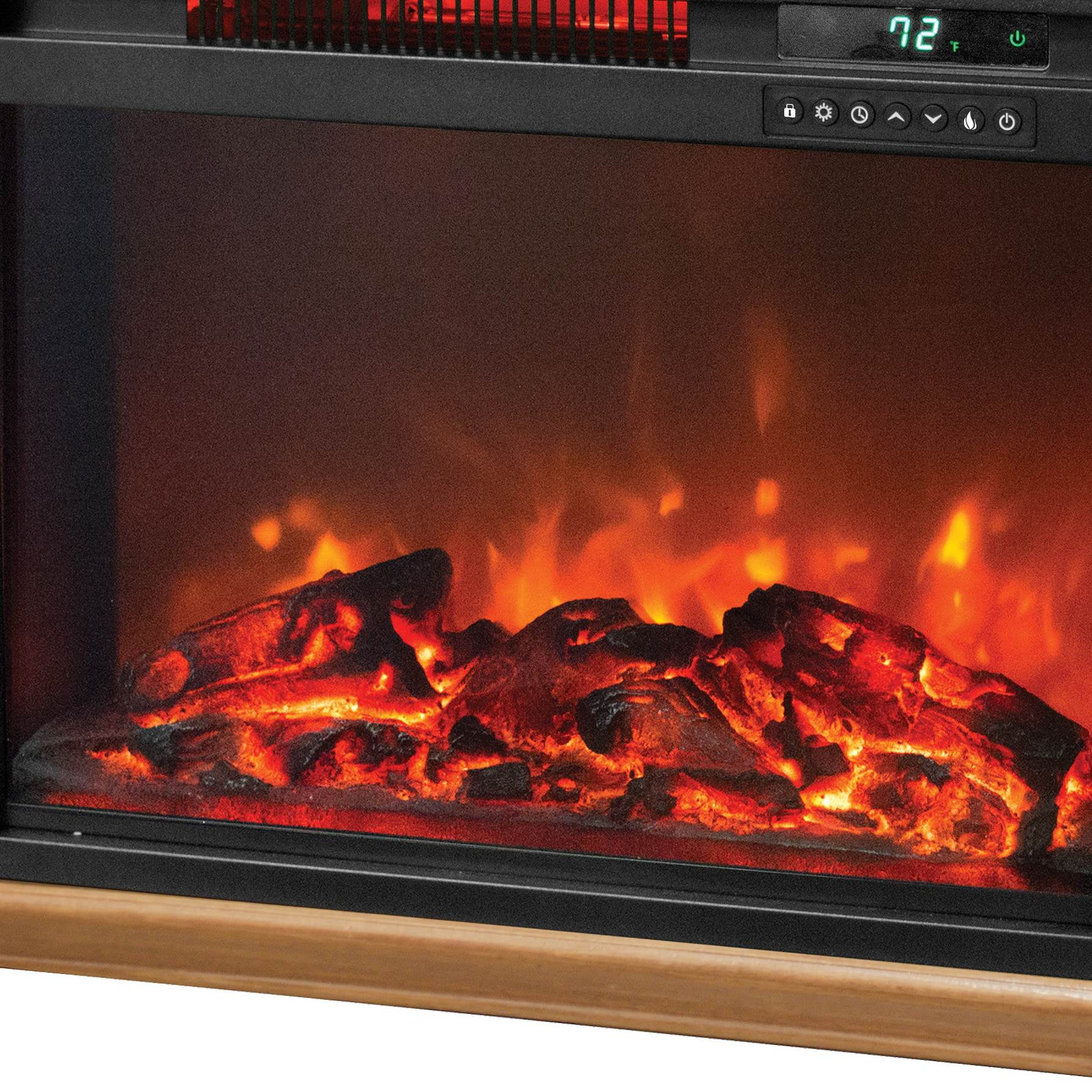 Lifesmart Quartz Infrared Electric Freestanding Portable Fireplace Heaters (Pair)