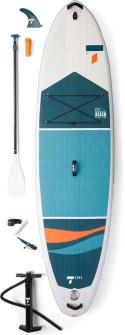Tahe Beach Shoreline Inflatable Stand Up Paddle Board with Paddle - 10&6x22 Blue 10 ft 6 in - Megean