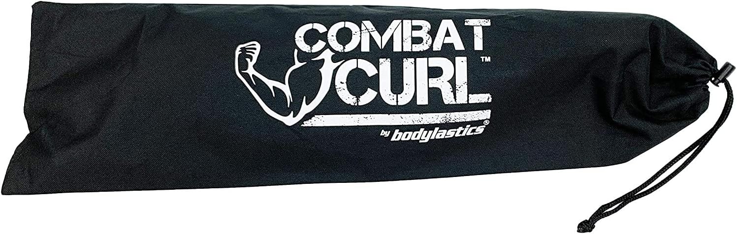 Bodylastics Patented Collapsible Resistance Bands Curl Bar with Steel Pipe Construction, 3 points of Connection, Sharp 45 Degree Angle Bends