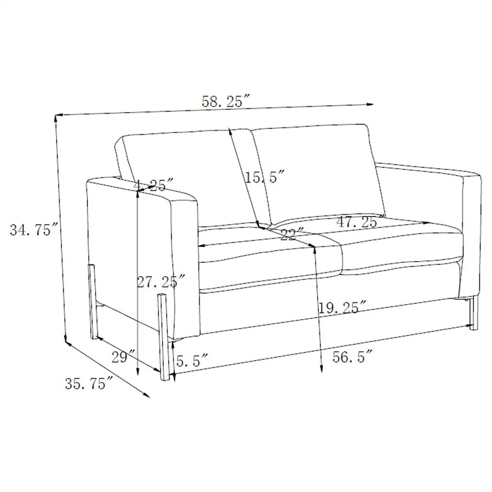 Pemberly Row 2-Piece Upholstered Fabric Sofa Set with Track Arms in Sage