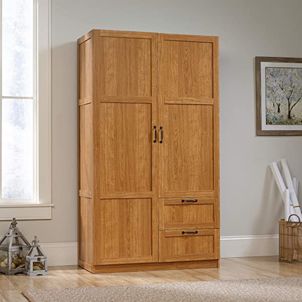 Sauder Large Storage Cabinet, Cinnamon Cherry Finish Cinnamon Cherry Cabinet