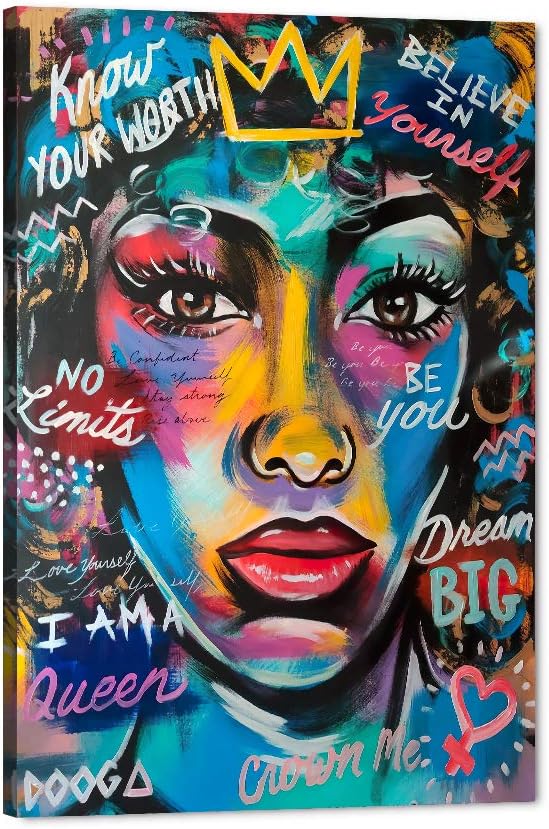 African American Wall Art, Black King and Queen Wall Art, Black Art Wall Art Decor, Black Couple Picture for Living Room Decor