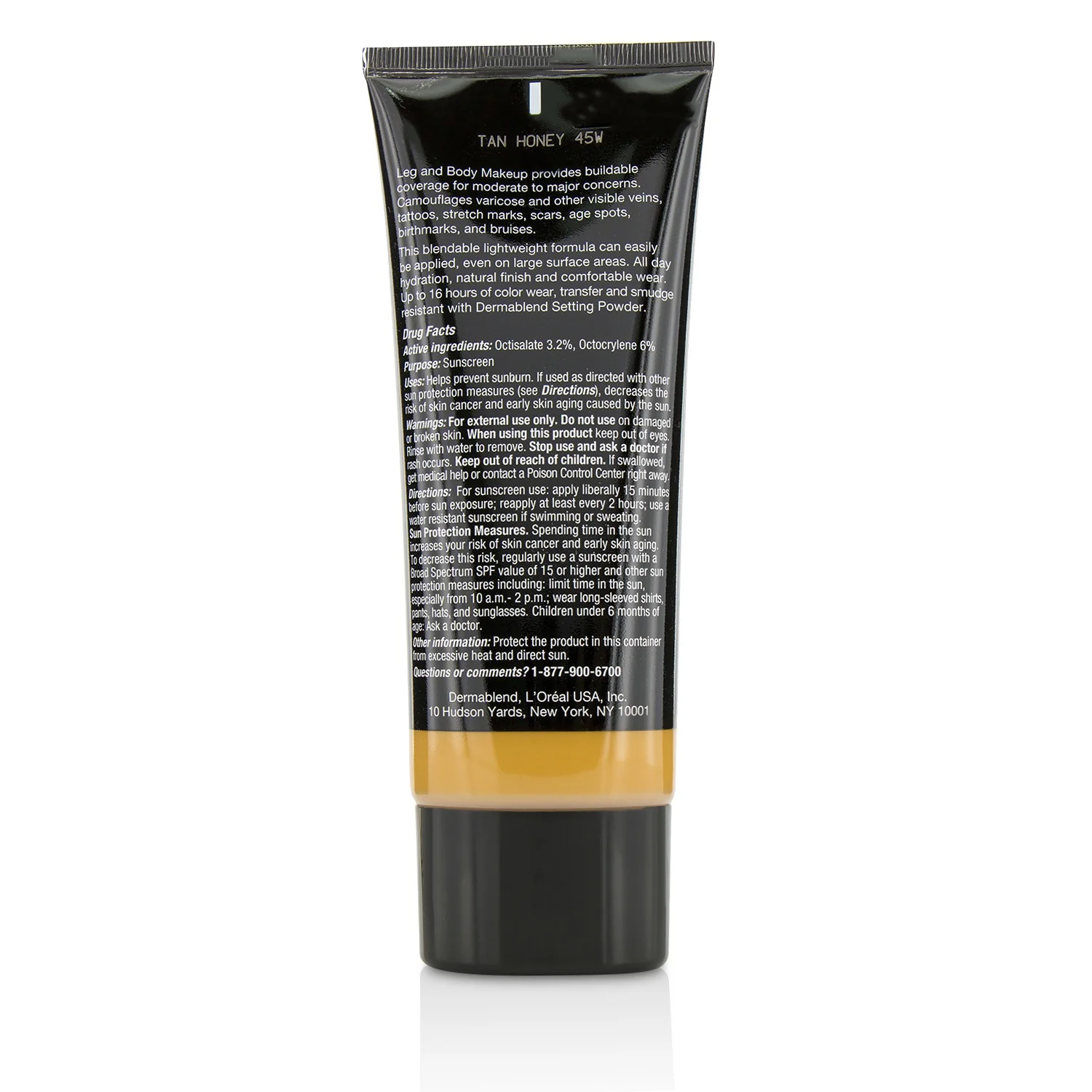 Dermablend Leg and Body Make Up Buildable Liquid Body Foundation Sunscreen Broad Spectrum SPF 25 - #Light Beige 35C 100ml/3.4oz