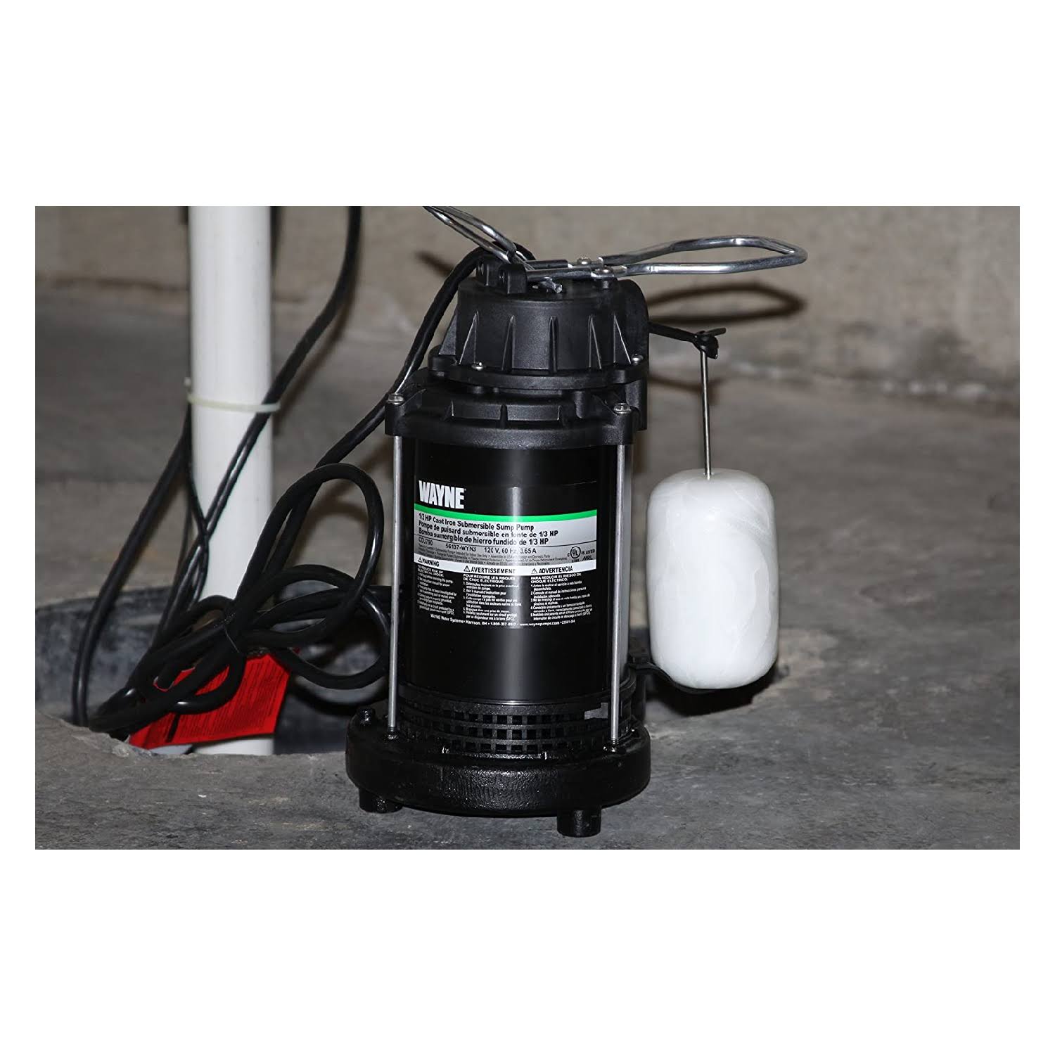 Wayne 1/3 HP Cast Iron Submersible Sump Pump Cdu790