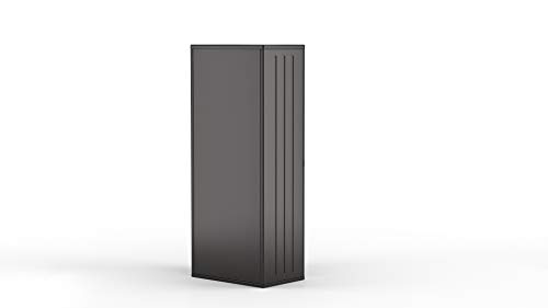 Suncast 19 Cubic Ft. Heavy-Duty Resin Cabinet with Lockable Handles, Multi-Wall Construction, and Metal-Reinforced Shelves for Basement