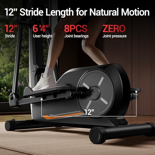 CURSOR FITNESS Elliptical Machine, Elliptical Exercise Machine for Home, Elliptical Training Machines with 8 Levels Resistance