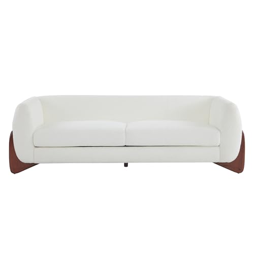 Christopher Knight Home Almab 82 Inches Sofa Couch, Cozy Boucle Upholstered 3-Seater Sofa, Wood Frame Couch, Comfy Couches for Living Room and Office