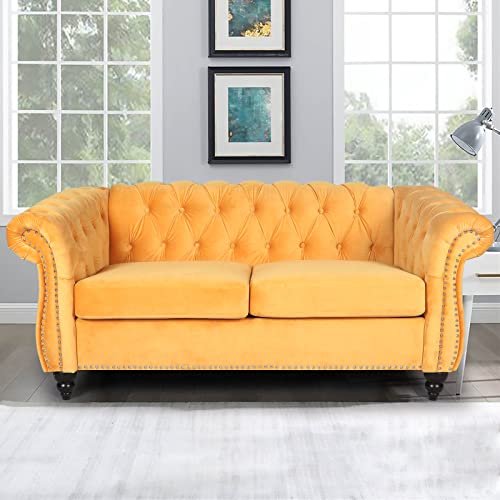 RARZOE Traditional Chesterfield Loveseat Sofa