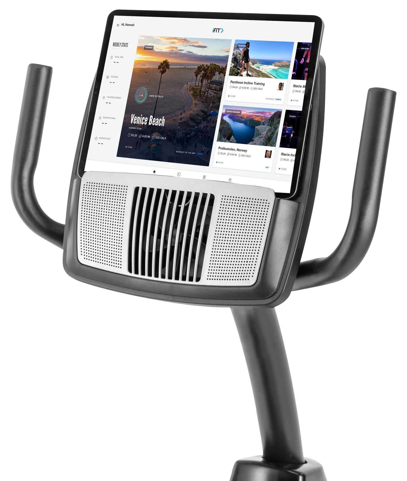 ProForm 325 CSX; Recumbent Exercise Bike with 5” Display, Built-In Tablet Holder, and Fan