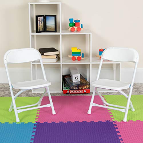 Flash Furniture Timmy Kids Plastic Folding Chairs for Grades Pre-K through Kindergarten, Children's Folding Chairs for Daycare and Events, Set of 10