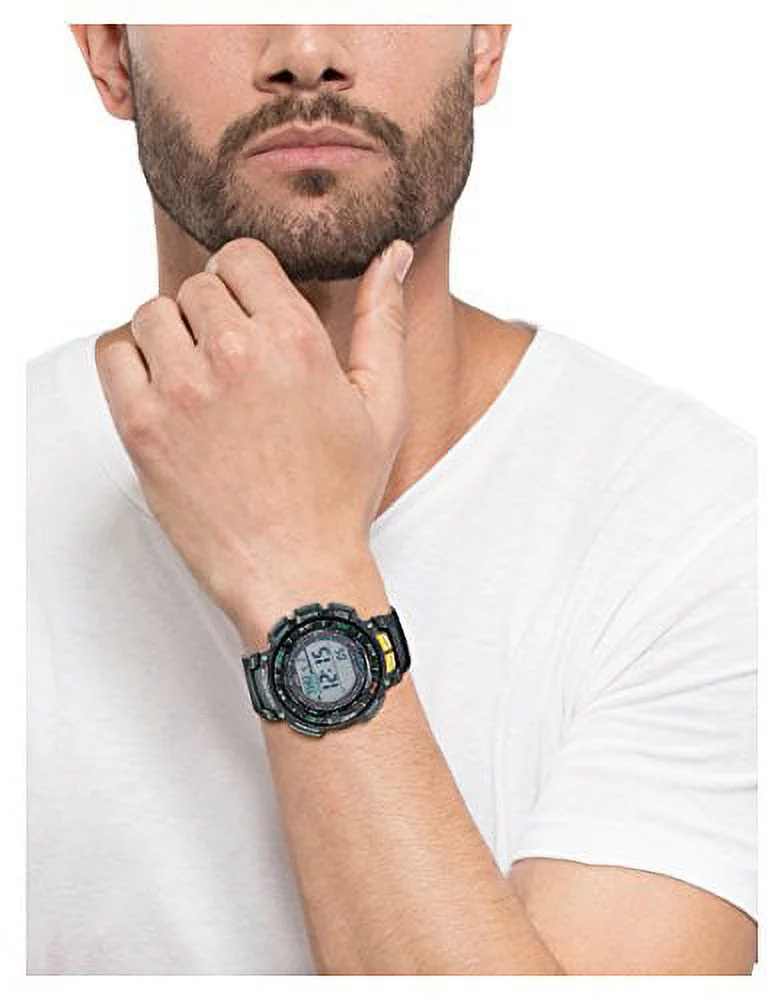 Casio Men's Solar Powered Triple Sensor Black and Grey Pro Trek Watch PAG240-1 - Curated Treasures Market