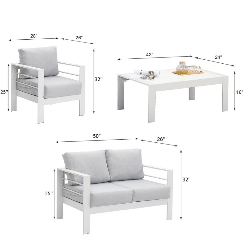 Solaste Aluminum Patio Furniture Set