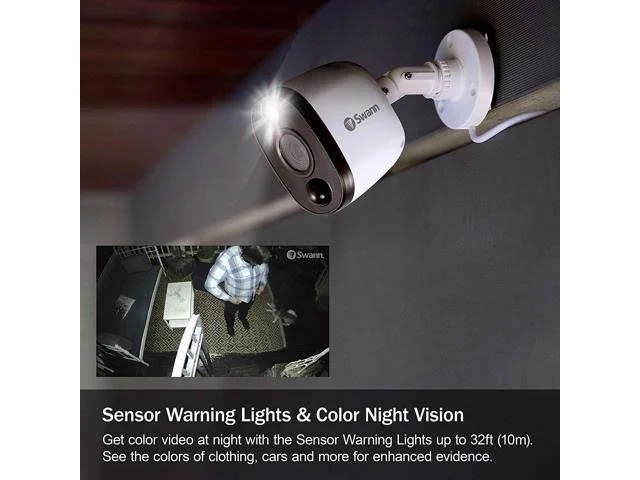 Swann Pro Series PRO-1080MSFB Surveillance Camera - Outdoor - Weatherproof - 2 MP - 1080p - Day/Night