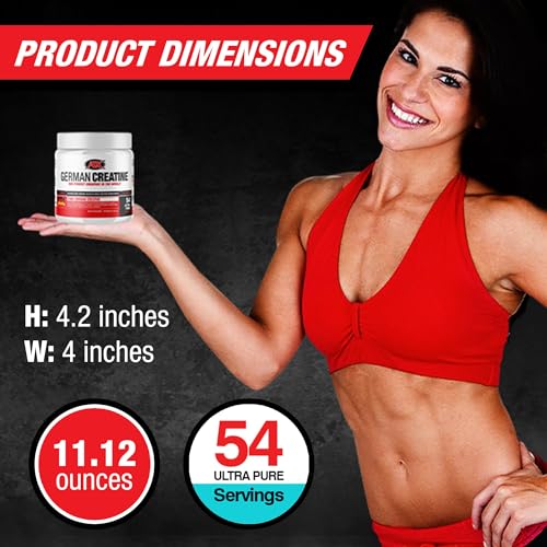 Pure Creapure Micronized Creatine Monohydrate Powder, Promotes Muscle Growth, Increase Muscle Mass, Enhance Strength, 99.99% Purity, 3rd Party Tested
