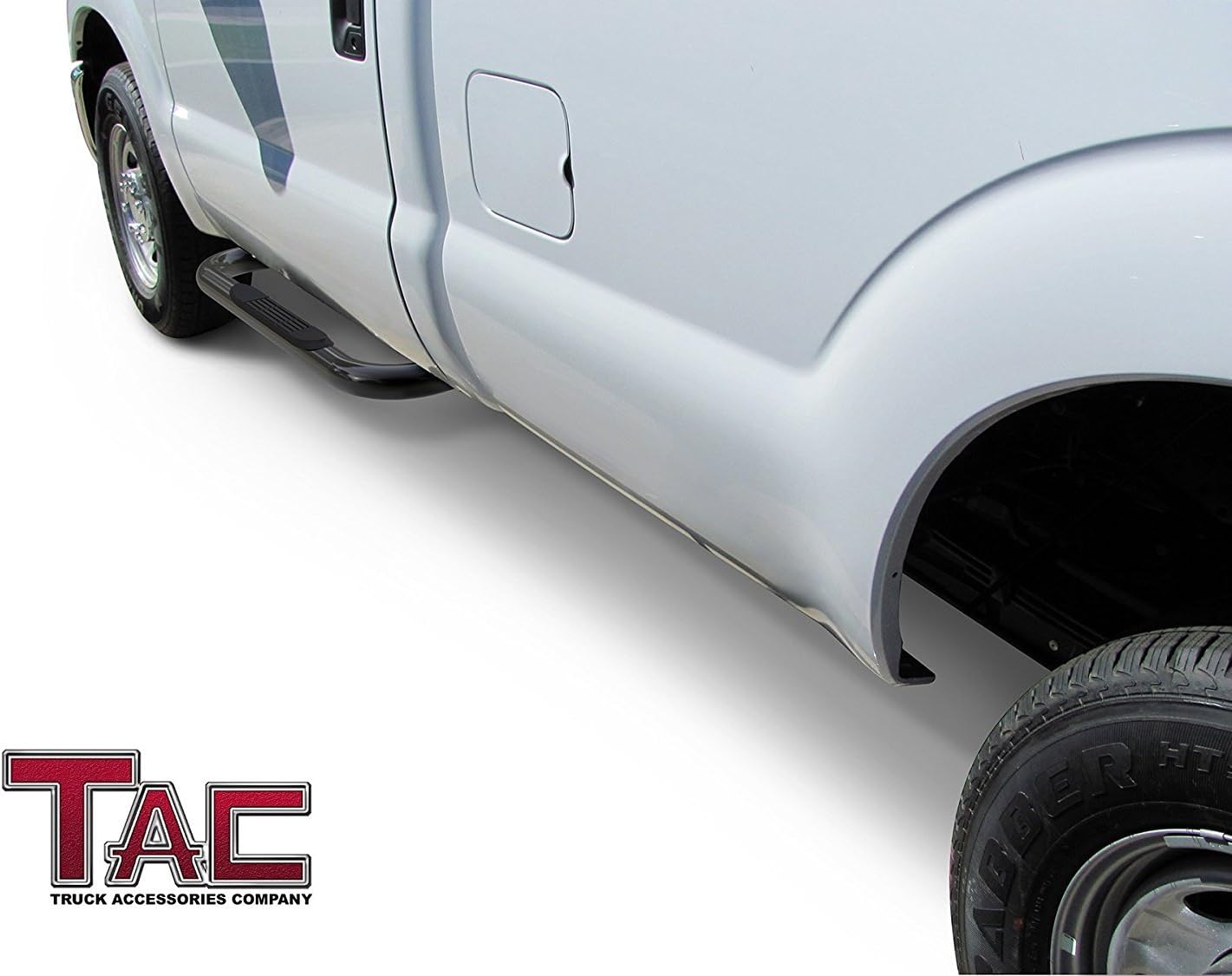 TAC Side Steps fit 1998-2011 Ford Ranger Regular Cab Pickup Truck 3 inches Black Side Bars Nerf Bars Step Rails Running Boards Rock Panel Off Road