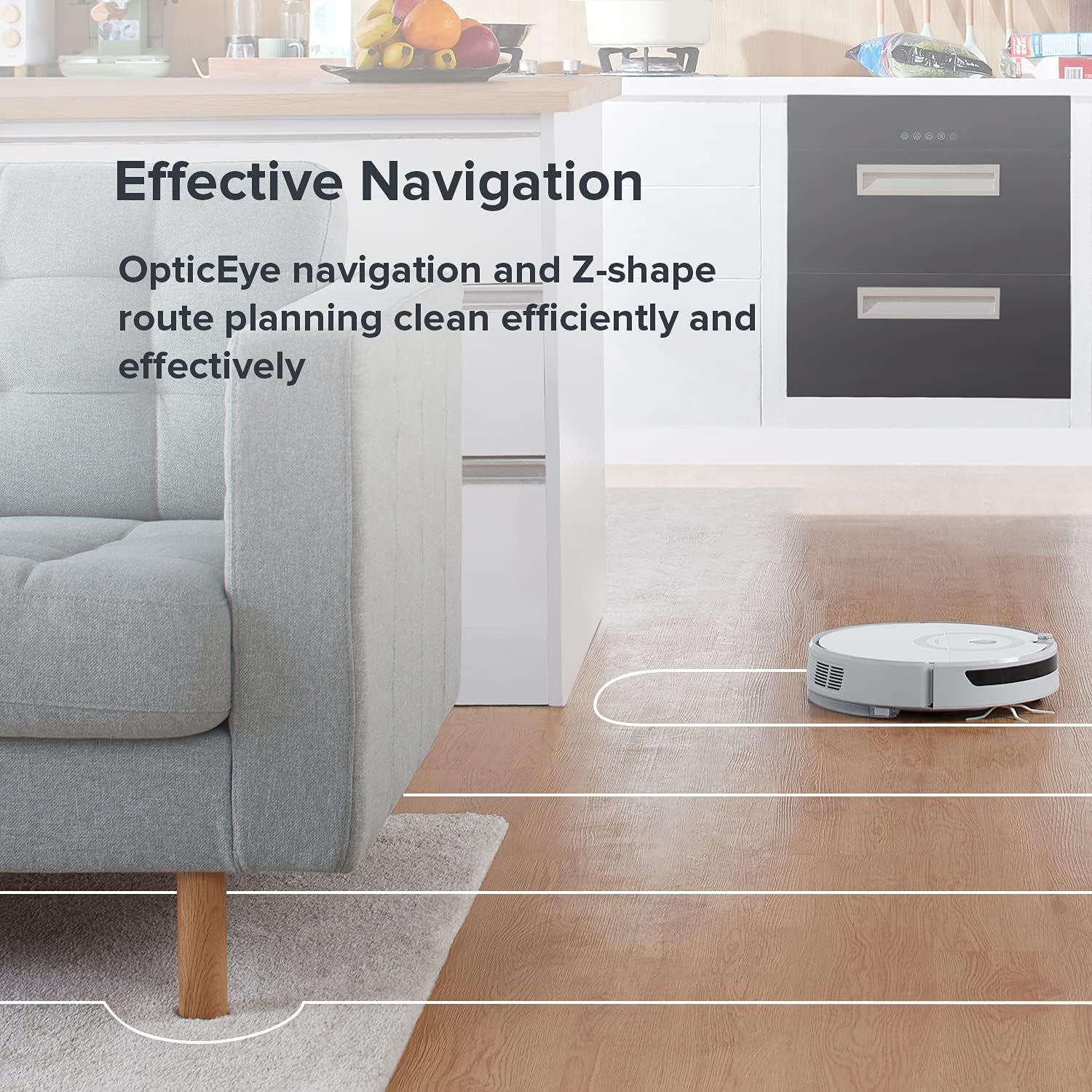roborock E5 Mop Robot Vacuum Cleaner, 2500Pa Strong Suction, Wi-Fi Connected, APP Control, Compatible with Alexa, Ideal for Pet Hair, Carpets