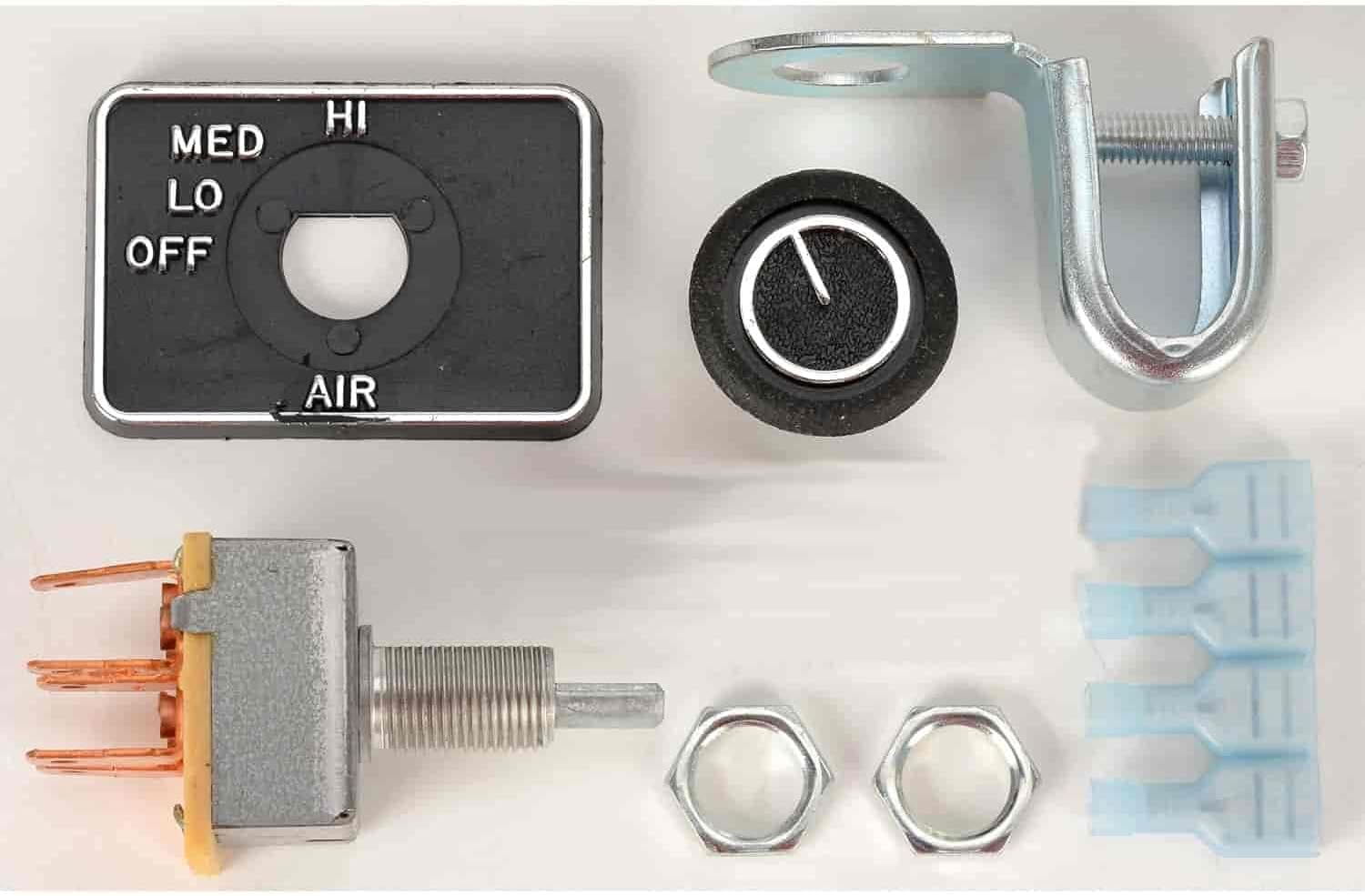 JEGS Auxiliary UTV Heater 12 Volt Assembly - 260 CFM Airflow - 28,000 BTU of Heat - Compact Design, Mountable Switch, Dual Front Vents, 3-Speed Fan