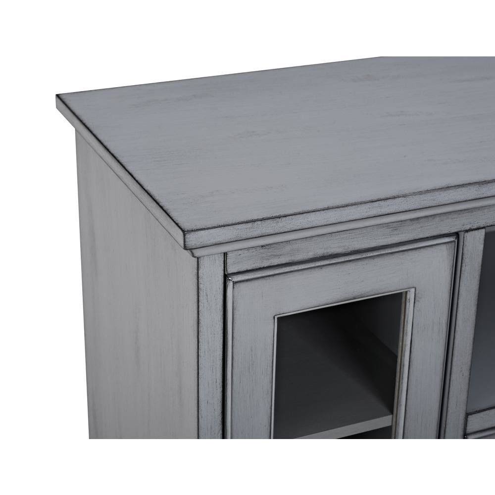 Walker Edison Wood Highboy Storage TV Media Console, Antique Gray, 52x22