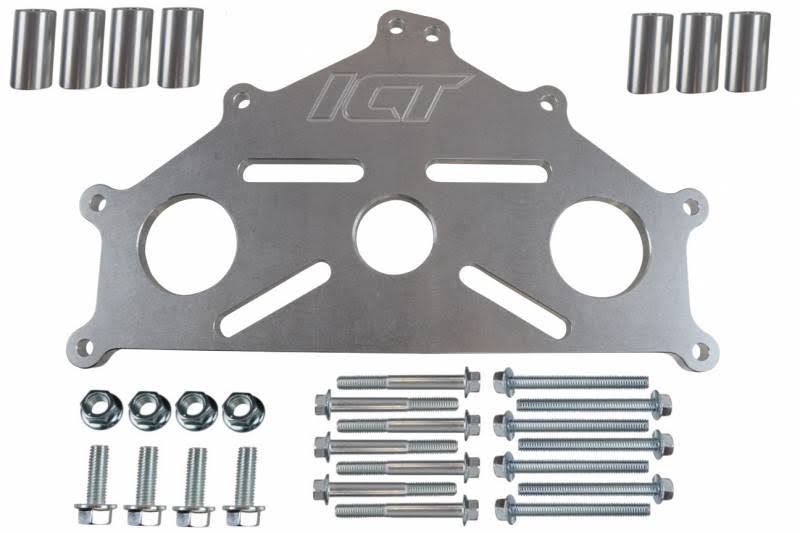 ICT Billet 551897 - Engine Safe Stand Adapter Plate Chevy LS1 Duramax BBC SBC LS Heavy Duty Support