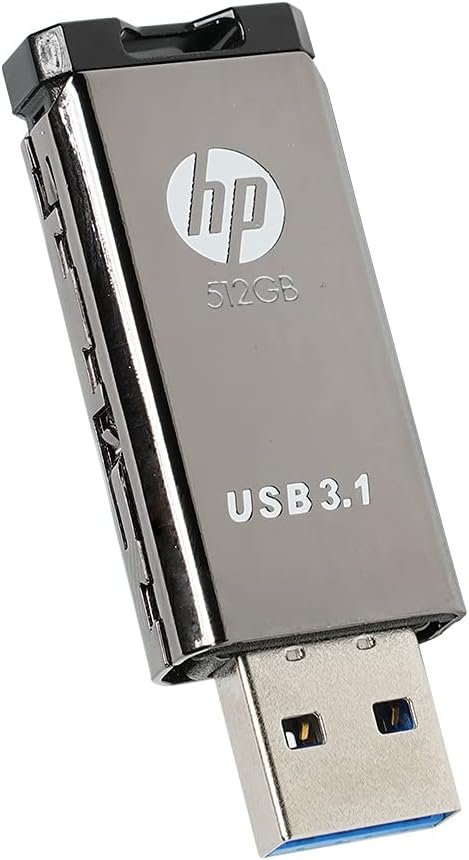 HP 512GB x770w USB 3.1 Flash Drive - 400MB/s Pack of 2