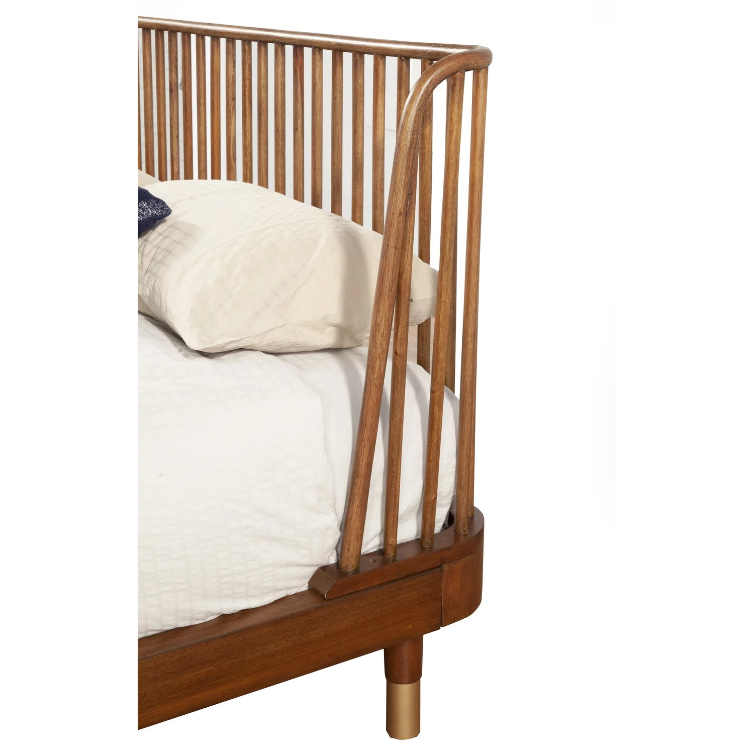 Alpine Furniture Belham Standard King Wood Platform Bed in Dark Walnut (Brown)