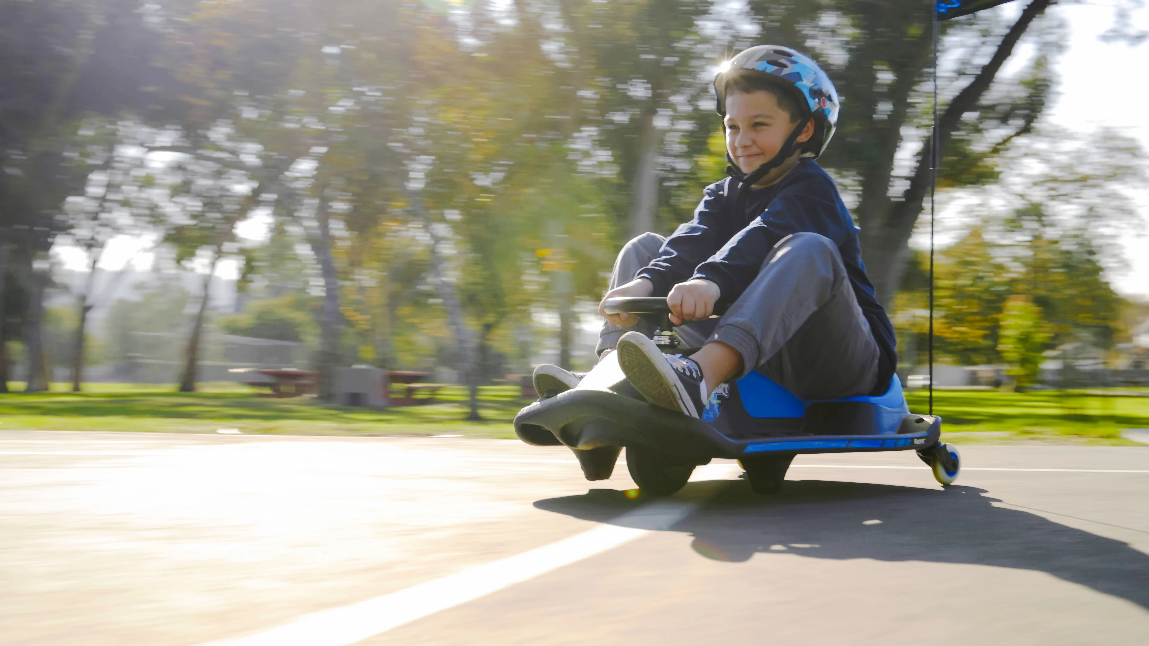 Razor Crazy Cart Shift - Blue, Electric Drifting Go Kart for Kids - 12V Powered Ride-On, Unisex - Radiant Selections