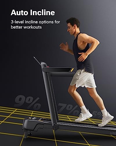 UREVO Walking Pad Treadmill with Incline, 2.5 HP Under Desk Treadmill, Foldable Treadmill for Home Office