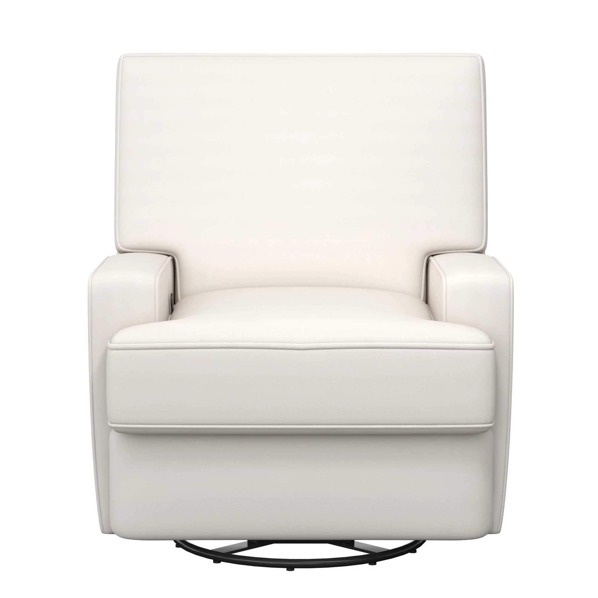 Baby Relax Rylan 4-in-1 Swivel Glider Rocker Recliner Chair, White Linen