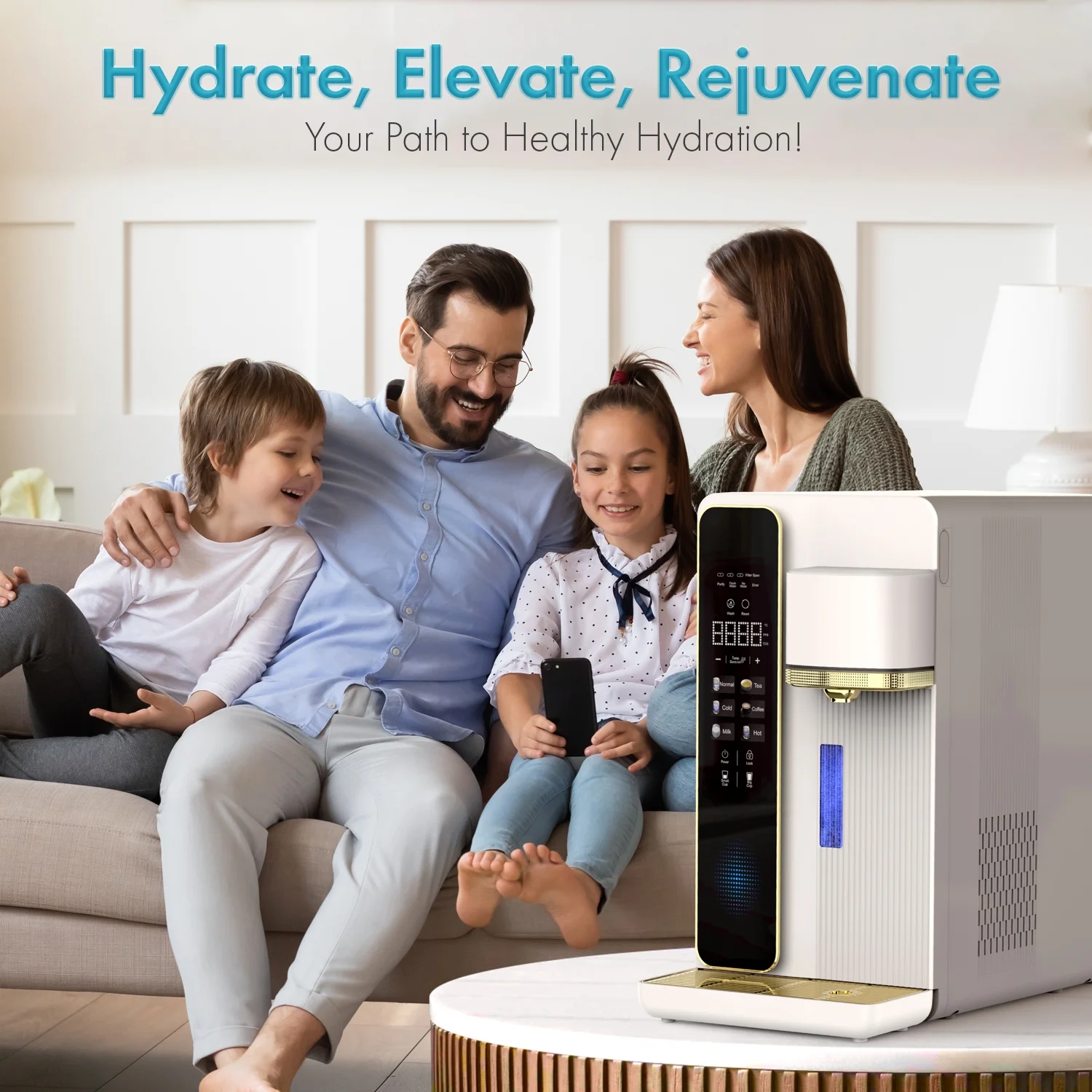 TRITON H2O Countertop Reverse Osmosis System, 5 Stage Purification, Hot and Cold Water Dispenser, RO Filtration, 3:1 Pure to Drain