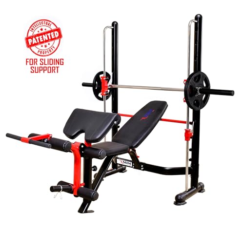 MiM USA Compact Smith Machine | Squat Rack for Home Gym | Multi Gym Machine