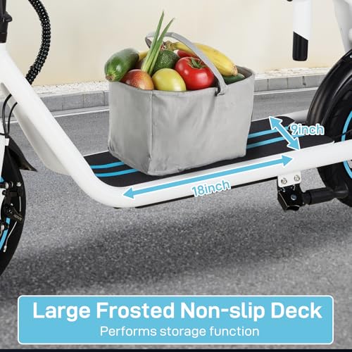 Winado Electric Scooters for Adults, 25Miles Long Range, 15.5MPH Top Speed, Foldable E-Scooter 450W Motor with 12" Pneumatic Tire, Seat, Wide Deck