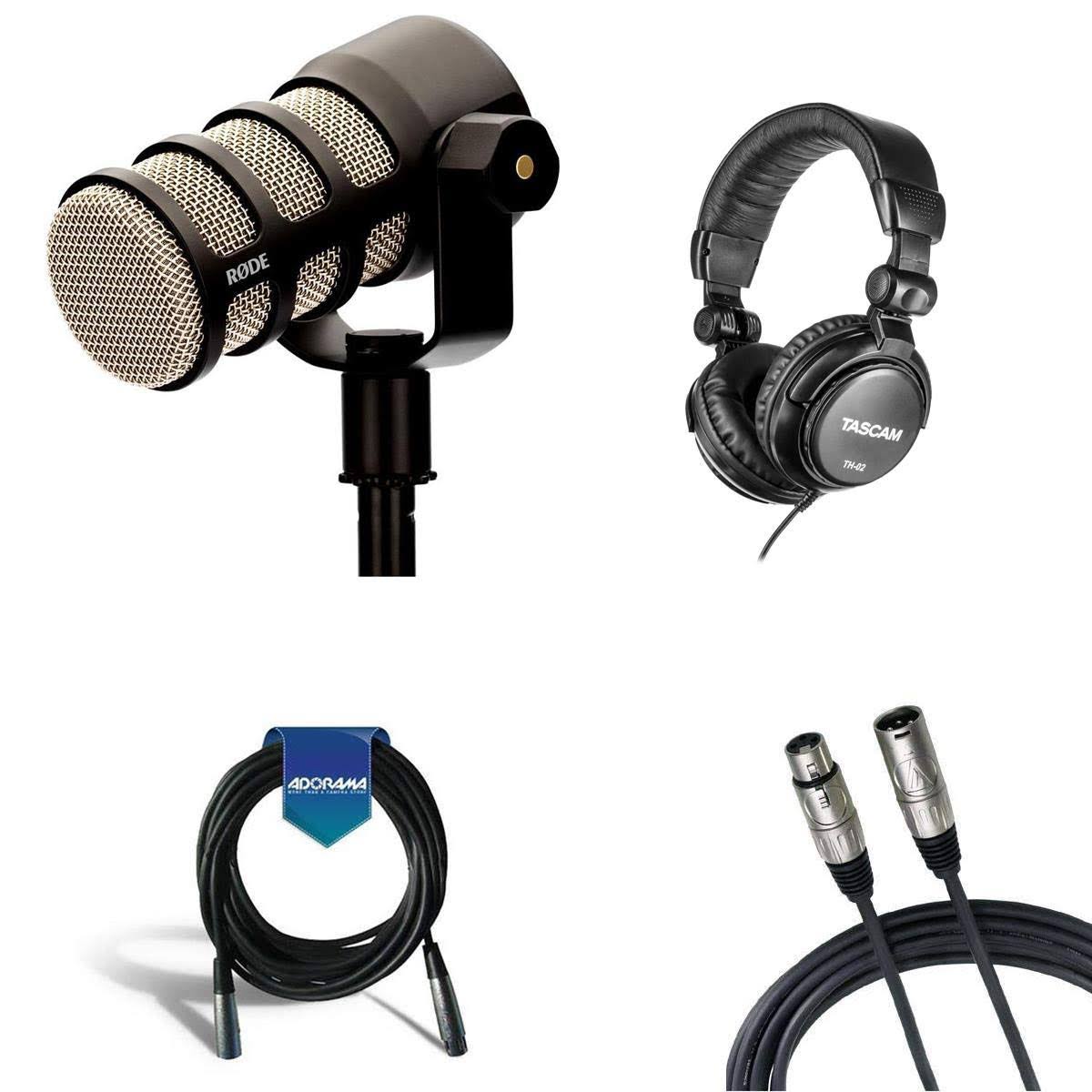 Rode PodMic Dynamic Podcasting Microphone with Headphones and Cables #PODMIC K1