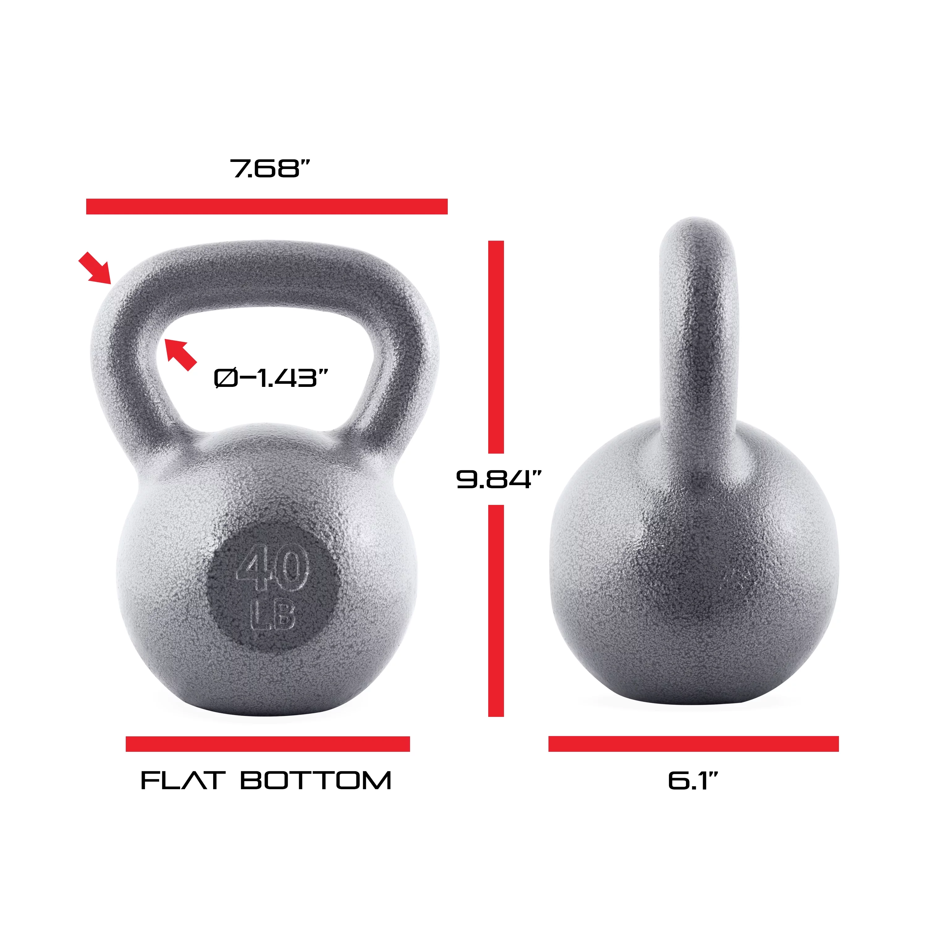 CAP Barbell Cast Iron Kettlebell, Single, 10-80 Pounds