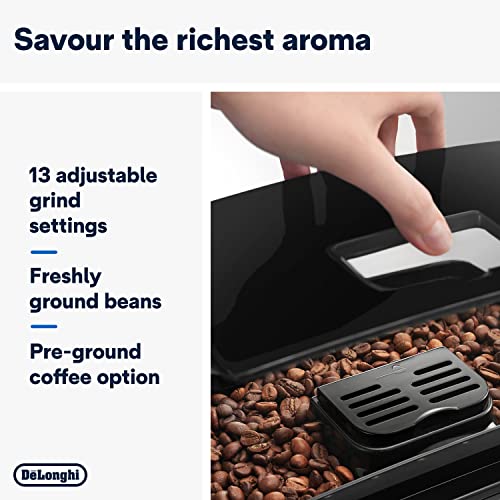 De'Longhi Magnifica S ECAM22.110.B, Coffee Maker with with Milk Frother, Automatic Espresso Machine with 2 Hot Coffee Drinks Recipes