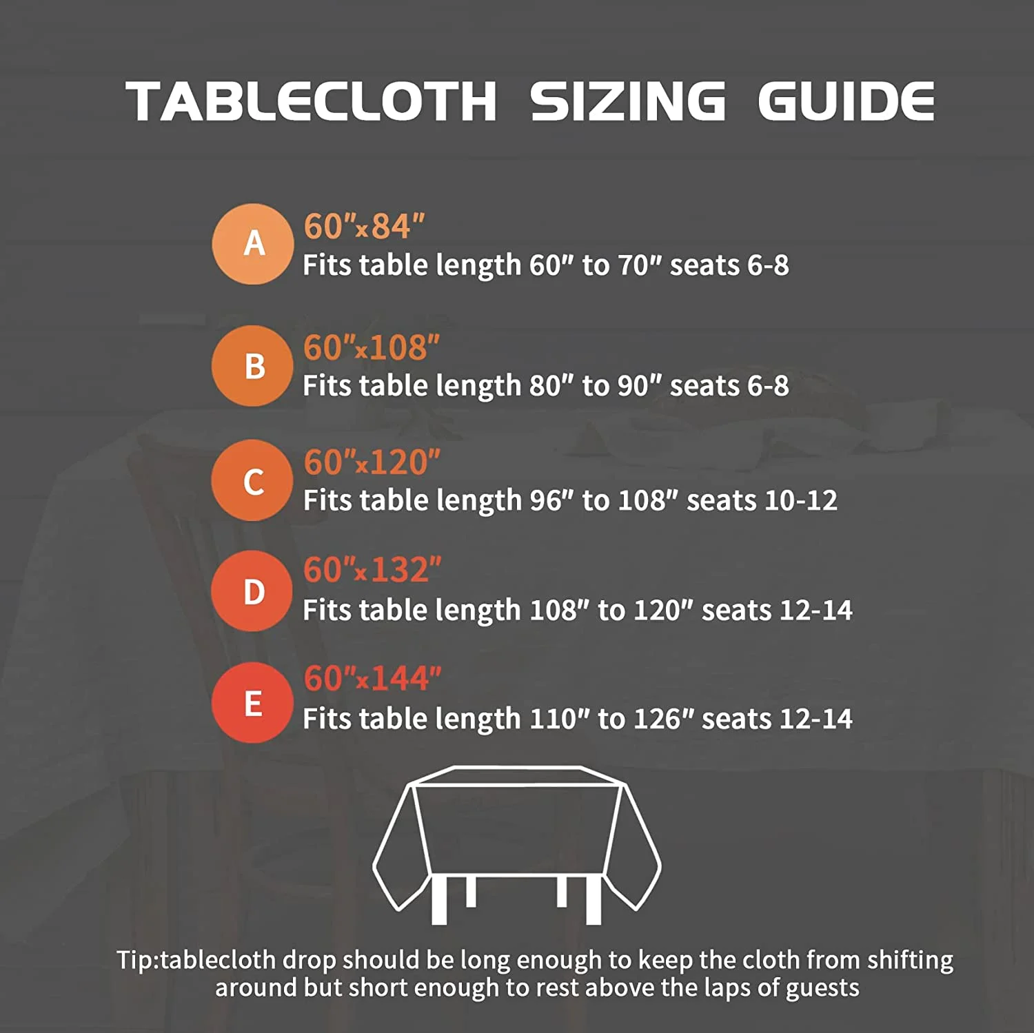 100% Pure Linen Rectangle Tablecloths 60x120Inches for Dining,Buffet Parties,Picnic,Events,Weddings and Restaurants,Decorative Halloween