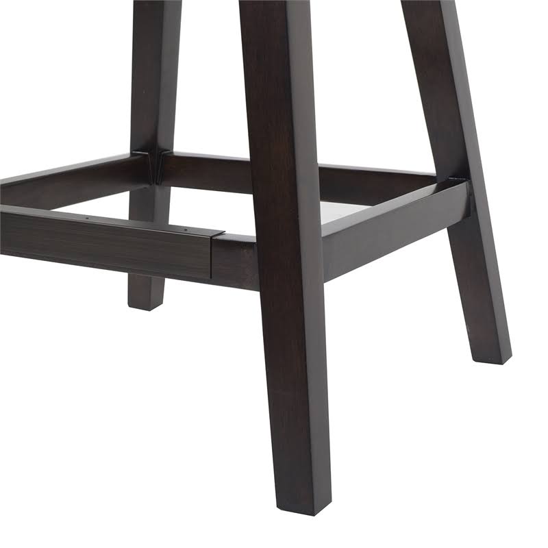 Jennifer Taylor Home Davidson 26x22 Faux Leather Swivel Counter Height Bar Stool in Vintage Brown