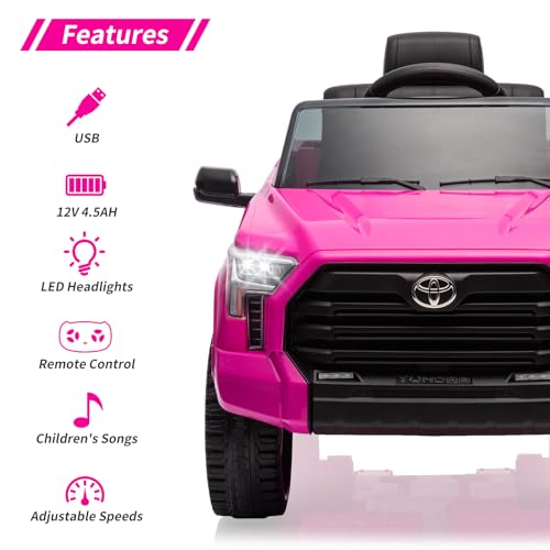 IDEALHOUSE Electric Car for Kids, 12v Ride on Truck Car, Ride-on Toys for Boys/Girls, Off-Road Kids Pickup Car with Remote Control, Spring Suspension