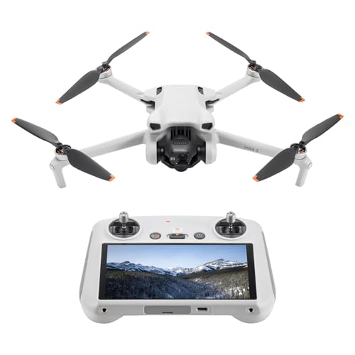 DJI Mini 3 (DJI RC), Lightweight 3x Mechanical Gimbal Drones with Camera for Adults 4K, 38-min Flight Time, up to 32800ft (10km) Video Transmission