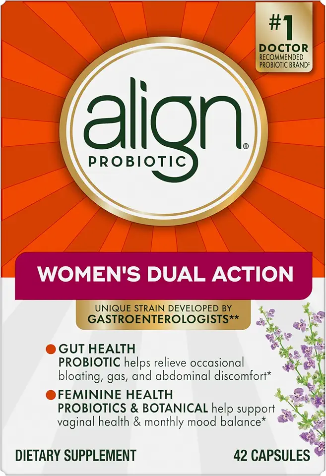 Align Probiotic, Women's Dual Action, Probiotics for Women, Multi-Strain Probiotic with Chaste Tree, Supports Feminine Health*