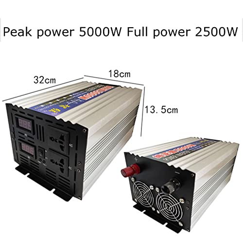 Inverter 5000W 6000W Pure Sine Wave Inverter 12V 24V 48V 60V to 110V/220V Car Inverter, Dc to Ac Converter for Truck, Boat, Camping, Van
