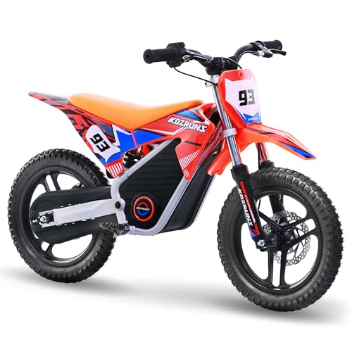 AIII Electric Dirt Bike for Kids 3-7, High Performance Racing Grade Motorcycle, Up to 8MPH, 2 Speed Settings, 12-Inch Off-Road Tires