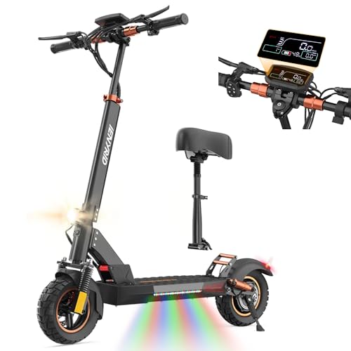 800W/2000W e Scooter for Adults Electric Scooter with Seat 10" Off Road Pneumatic Tires Long Range Motorized e-Scooter,28-35MPH