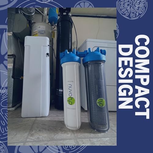 NuvoH2O Manor Duo Whole House Water Softener and Filtration System - Smart Home Appliances
