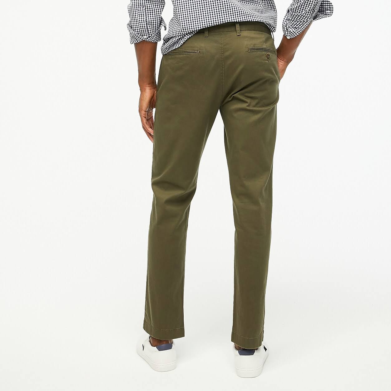 J.Crew Factory Mens Straight-Fit Flex Khaki Pant (Catskill Green, Size 29x32)