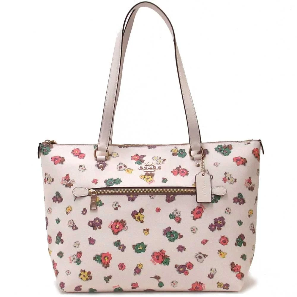 Coach Women's Gallery Tote (Coated Canvas - Spaced Floral Field Print - Chalk Multi)
